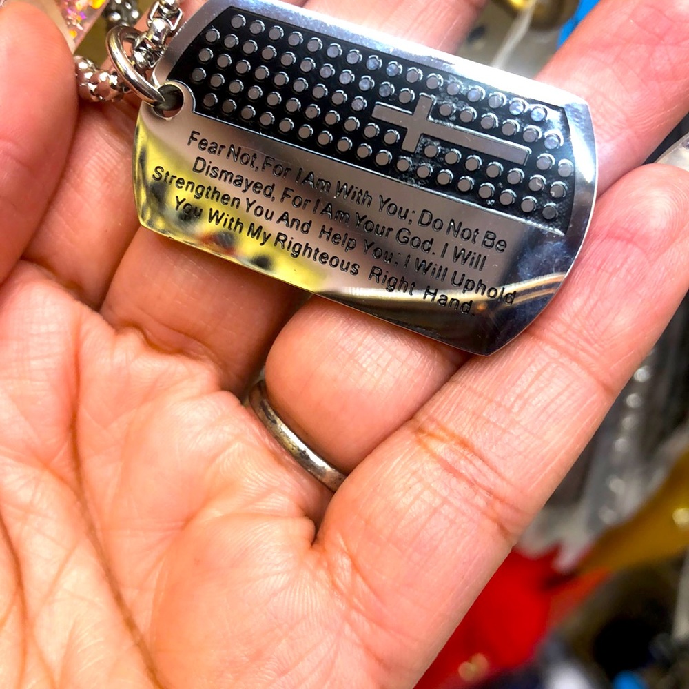 Sterling silver dog tags Mens temporary sold out